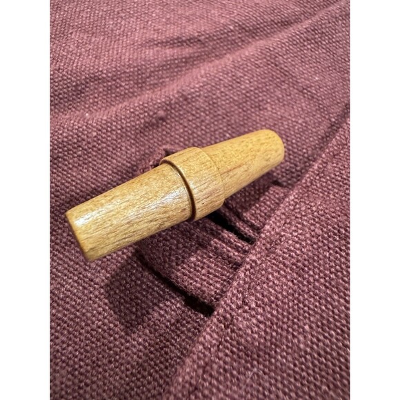 Vintage Y2K A-Wear-Ness Jacket S Brown Canvas Hooded Kimono Style Boho Canada - Picture 10 of 16